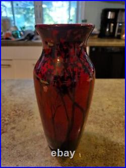 RARE Antique Beautiful WELLER LAMAR Tree Pottery Vase 8.75