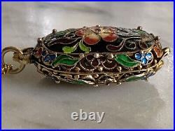 RARE? Antique FILIGREE Necklace. Enamel Inlay. Incredibly Crafted. Beautiful