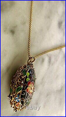 RARE? Antique FILIGREE Necklace. Enamel Inlay. Incredibly Crafted. Beautiful