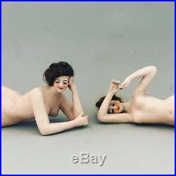 RARE Antique Porcelain Dolls Ladies Galluba & Hoffman Pair Bathing Beauty Bisque