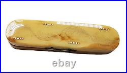 RARE BEAUTIFUL GEORGIAN 9CT GOLD SWIRLED AND STUDDED PIQUE TOOTHPICK CASE c1800