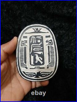 RARE Beautiful ANCIENT EGYPTIAN ANTIQUE Scarab Pharaonic Basalt Handmade