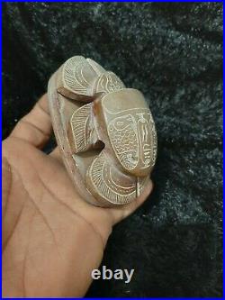 RARE Beautiful ANCIENT EGYPTIAN ANTIQUE Scarab Pharaonic Granite Handmade