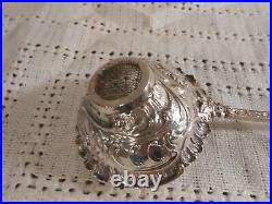 RARE Beautiful Antique FRANZ MOSGAU Germany Silver Tea Strainer Sifter Spoon 800