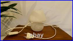RARE & Beautiful Murano style lamp Vintage 1970s white mottled glass