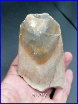 RARE Beautiful Neolithic partial polished Axe in banded flint Dordogne France