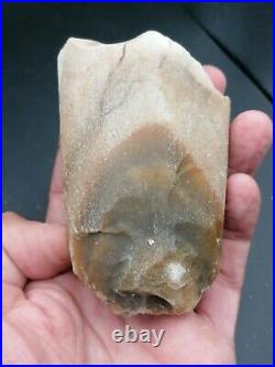 RARE Beautiful Neolithic partial polished Axe in banded flint Dordogne France