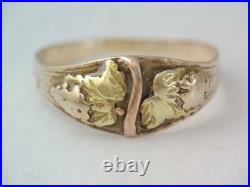 RARE EARLY ANTIQUE SIGNED CRIPPLE CREEK SOLID GOLD RING sz. 7 WOW
