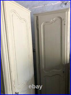 RARE PAIR SINGLE beautiful Antique French Painted Wardrobe / Armoire