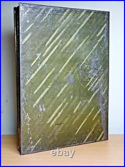 RARE c1920 STUNNING Art Nouveau Antique Tin Book Box BEAUTIFUL Metal HIDDEN