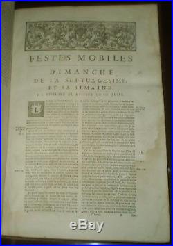 Rare, 1724, Beautiful Antique Leather Folio, Les Vies Des Saints, French