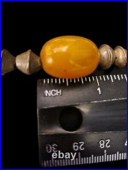 Rare ANTIQUE Graduated Amber Egg Yolk Necklace. Scu#014