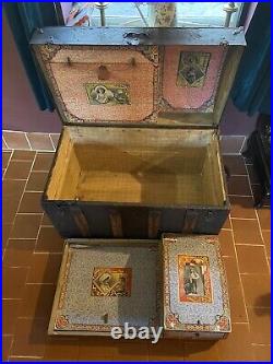 Rare Absolutely Beautiful Victorian Humpback Dome Steamer trunk / Chest