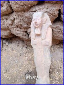 Rare Ancient Egyptian Antiquities Beautiful Mummified Wooden Ushabti Servant