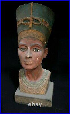 Rare Ancient Egyptian Antiquities Beautiful Queen Nefertiti Egyptian Figurine BC