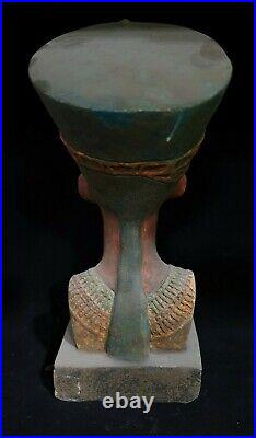 Rare Ancient Egyptian Antiquities Beautiful Queen Nefertiti Egyptian Figurine BC