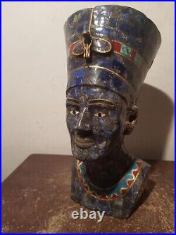 Rare Antique Ancient Egyptian Beautiful Queen Crown Snake 6Precious stone 1345BC