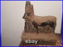 Rare Antique Ancient Egyptian Bug Statue God Hathor Cow beauty music dance2480BC