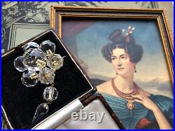 Rare Antique Georgian Halleys Comet Rock Crystal Brooch Pin Collector Gift