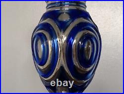 Rare Antique Mercury Glass Vase. Signed E. Varnish. 1850. Rare Shape. Beautiful