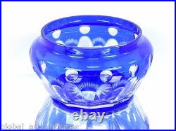 Rare Antique Old Cut Glass Beautiful Blue Color Collectible Bowl. G16-124