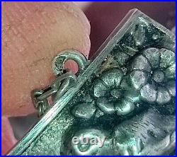 Rare Antique STERLING Silver Hand Carved Etched Luxury Beautiful Bracelet 21g