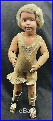 Rare Antique Schoenhut 14 Wooden Doll Model 311 Beautiful Condition 1912