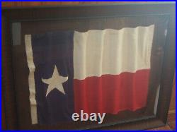 Rare Antique Texas State Flag Beautifully Mounted And Framed