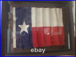 Rare Antique Texas State Flag Beautifully Mounted And Framed