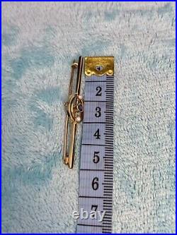 Rare Antique Victorian 15ct Solid Gold Brooch with Natural Sapphire and Pearls