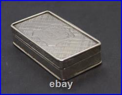 Rare Antique Victorian Sterling Silver Snuff Box Beautiful Engraved & Inscribed