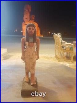 Rare Antique Wooden ancient Egyptian Statue beautiful Queen Nefertari Egypt BC