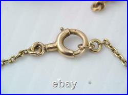Rare Art Deco Solid 14k Gold Guilloche Enamel Necklace & Photo Locket Pendant