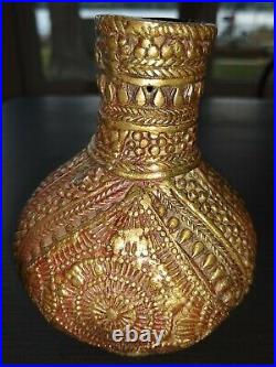Rare Beautiful16th -17th Century Islamic Persian Bronze / Brass Vase Pot 4.5