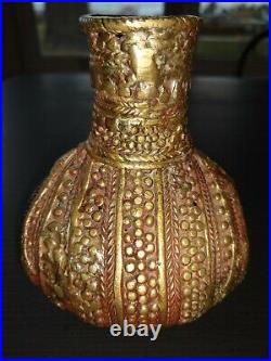 Rare Beautiful16th -17th Century Islamic Persian Bronze / Brass Vase Pot 4.5