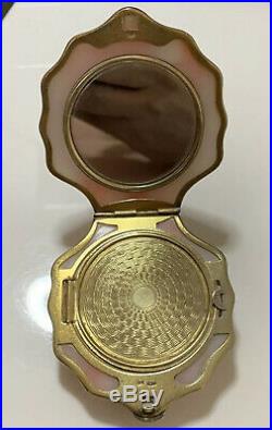 Rare & Beautiful 1950s Russian Hallmarked 875 Silver Clam Shell Compact 92.4g