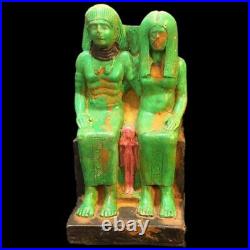 Rare Beautiful Ancient Egyptian Hieroglyphs Heavy Stone Statuette 300 Bc