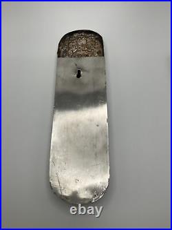 Rare Beautiful Antique 1897 Sterling 1000 Large Mezuzah Holder And Scroll