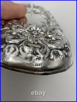 Rare Beautiful Antique 1897 Sterling 1000 Large Mezuzah Holder And Scroll