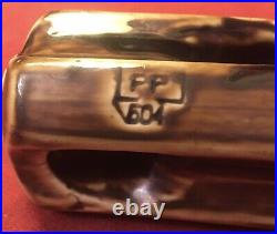 Rare Beautiful Antique FP PP 504 Brown & Gold Line Insulator
