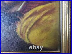 Rare Beautiful Antique Oil Painting Canvas Jesus Christ Religious Christianity