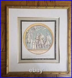 Rare Beautiful Antique Roman Wall Art Framed