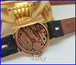 Rare Beautiful Antique Solid 18k White Enamel Dial Ladies Watch