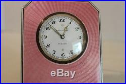 Rare & Beautiful Antique Tiffany Sterling Enamel Clock