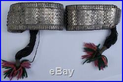 Rare Beautiful Asian 1900's Antique 800 Silver Flexible Bracelets 195 Gr