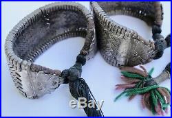 Rare Beautiful Asian 1900's Antique 800 Silver Flexible Bracelets 195 Gr