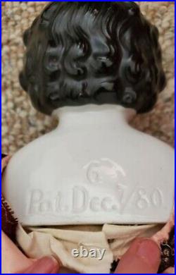 Rare Beautiful Bawo & Dotter German Antique China head doll #6 original dress