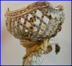 Rare & Beautiful Kpm Centerpiece Basket 19th Century