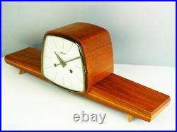 Rare Beautiful Later Art Deco Hermle Chiming Mantel Clock From 50 ´s