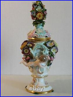 Rare & Beautiful Meissen Pots Pourri Flower Vase Antique
